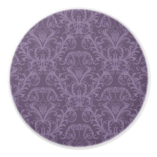 Bouton De Porte En Céramique Papier peint violet luxueux (Devant)