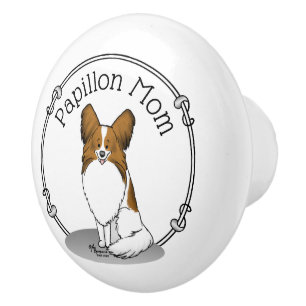 Bouton De Porte En Céramique Papillon Maman Pap Maman (blanc & sable) Mignonne