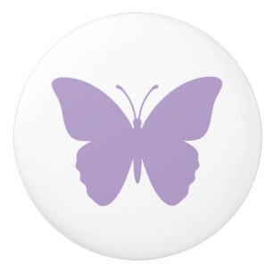 Bouton De Porte En Céramique Papillon pastel lavande Design