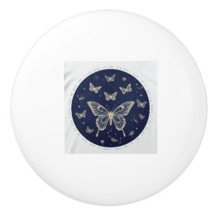 Bouton De Porte En Céramique Papillons célestes