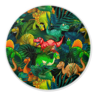 Bouton De Porte En Céramique Parc Dinosaur