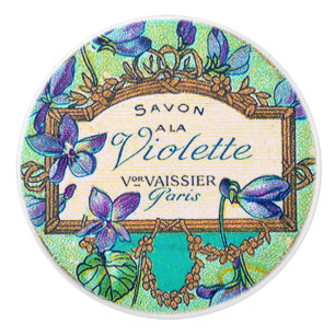 Bouton De Porte En Céramique Parfum de violet victorien