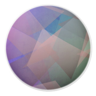 Bouton De Porte En Céramique Particules volantes Abstraites | Formes géométriqu