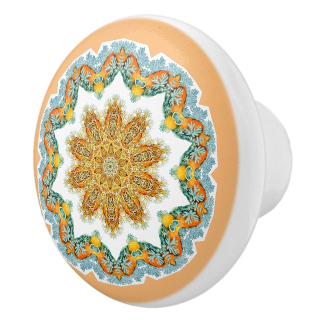 Bouton De Porte En Céramique Pastels dorés élégants (Droite)