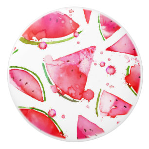 Bouton De Porte En Céramique Pastèque à l'aquarelle 1
