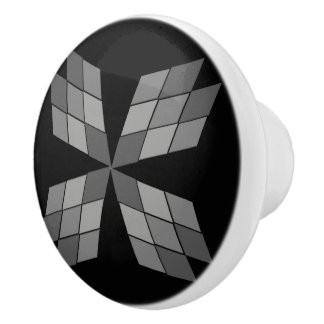 Bouton De Porte En Céramique Pâtes de tiroir - Pétales de diamant