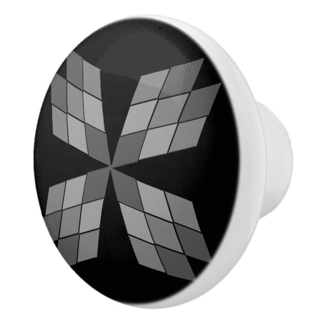 Bouton De Porte En Céramique Pâtes de tiroir - Pétales de diamant (Droite)