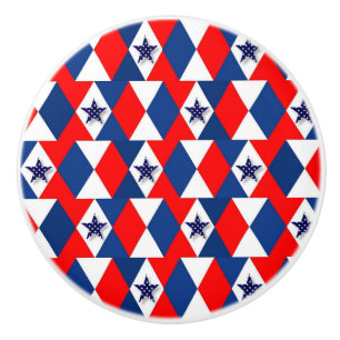 Bouton De Porte En Céramique Patriotique