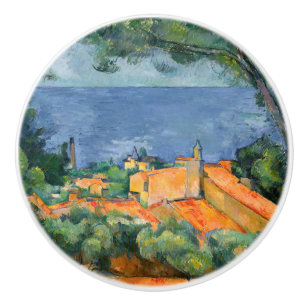 Bouton De Porte En Céramique Paul Cezanne - Estaque aux toits rouges