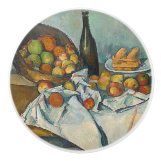 Bouton De Porte En Céramique Paul Cezanne - Le panier des pommes (Devant)