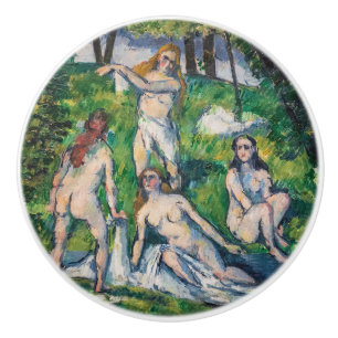 Bouton De Porte En Céramique Paul Cezanne - Quatre Bathers
