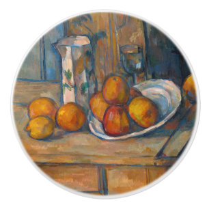 Bouton De Porte En Céramique Paul Cezanne - Vie morte avec Jug de Lait et Fruit