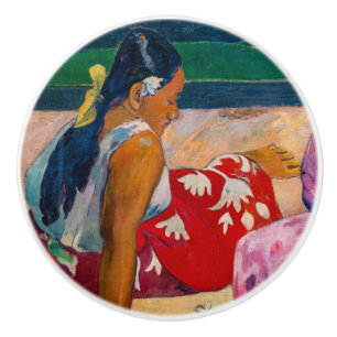 Bouton De Porte En Céramique Paul Gauguin - Femmes tahitiennes sur la plage