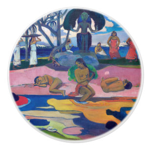 Bouton De Porte En Céramique Paul Gauguin - Jour du Dieu / Mahana no atua