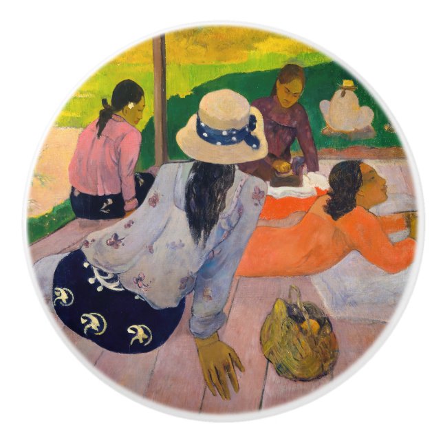 Bouton De Porte En Céramique Paul Gauguin - La Siesta (Devant)