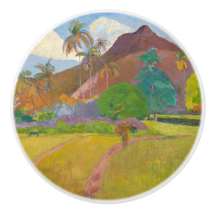 Bouton De Porte En Céramique Paul Gauguin - Paysage tahitien