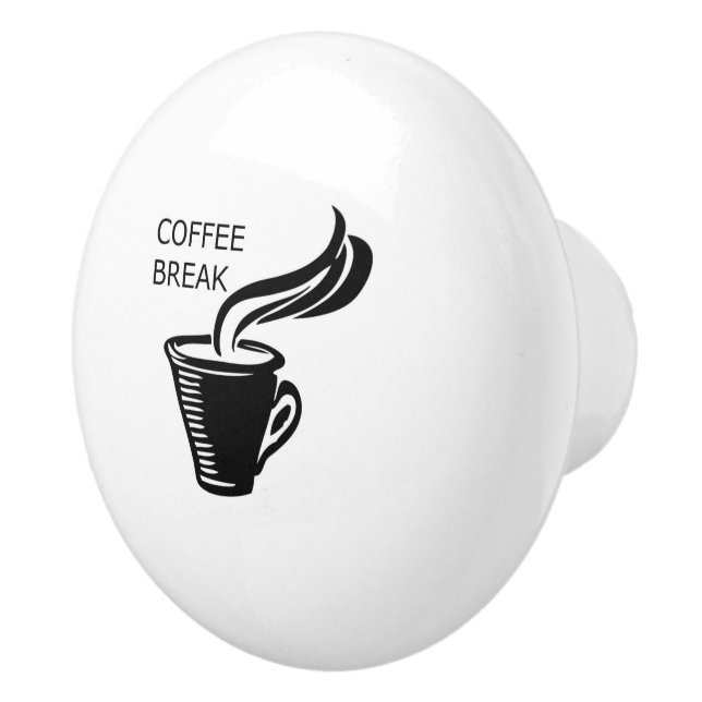 Bouton De Porte En Céramique Pause café (Droite)