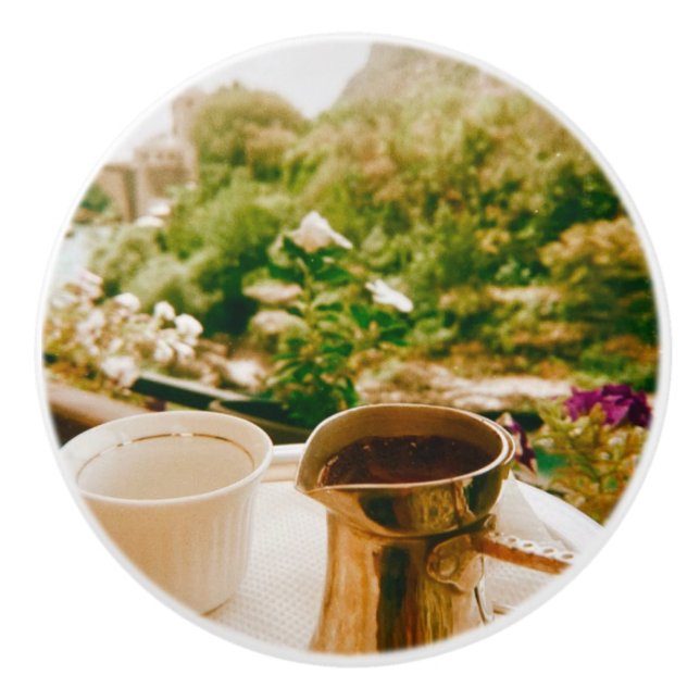 Bouton De Porte En Céramique Pause café bosniaque à Mostar (Devant)