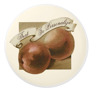 Bouton De Porte En Céramique Peaches Vintages personnalisées Retro Fruit Old Sc