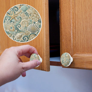 Bouton De Porte En Céramique Pearl Coast Nautilique
