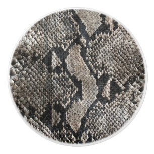 Bouton De Porte En Céramique Peau de serpent Python de luxe - Mode élégante et 