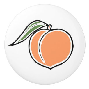 Bouton De Porte En Céramique Pêche