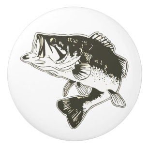 Bouton De Porte En Céramique Pêche Salle À Thème Basse Poisson Bac
