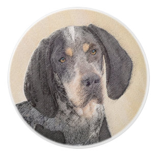 Bouton De Porte En Céramique Peinture de linge bluetick - mignon chien original
