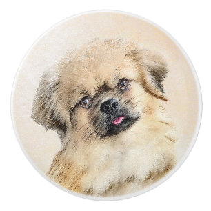 Bouton De Porte En Céramique Peinture d'espagne tibétaine - jolie art original