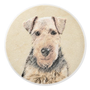 Bouton De Porte En Céramique Peinture galloise Terrier - Cute Original Chien Ar