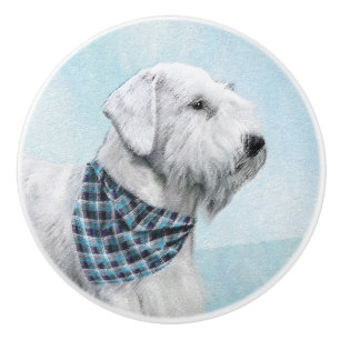 Bouton De Porte En Céramique Peinture Sealyham Terrier - Cute Original Chien Ar