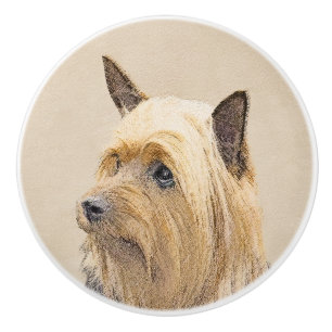 Bouton De Porte En Céramique Peinture Silky Terrier - Cute Original Chien Art