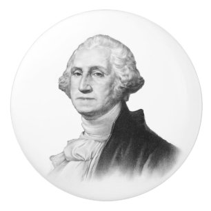 Bouton De Porte En Céramique Peinture vintage de portrait de George Washington
