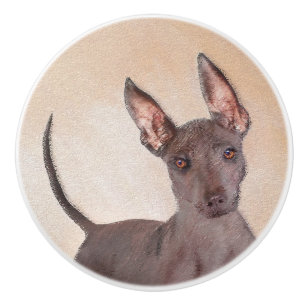 Bouton De Porte En Céramique Peinture Xoloitzcuintli - Cute Original Chien Art