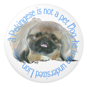 Bouton De Porte En Céramique Pekingese