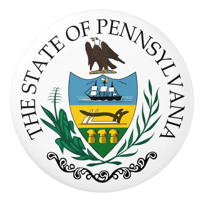 Bouton De Porte En Céramique Pennsylvanie (Devant)