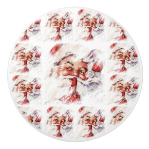 Bouton De Porte En Céramique Père Noël 024