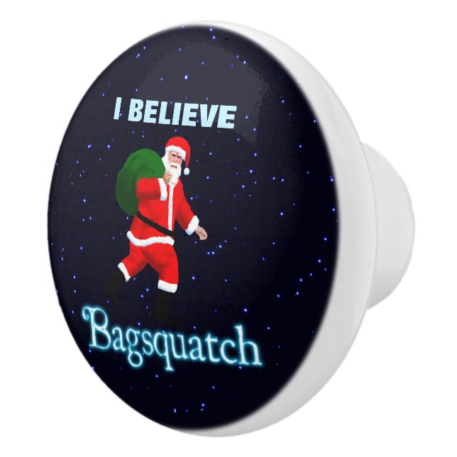 Bouton De Porte En Céramique Père Noël - Bagsquatch (Droite)