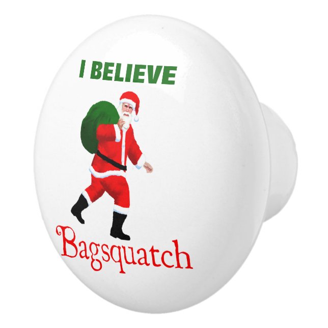 Bouton De Porte En Céramique Père Noël - Bagsquatch (Droite)