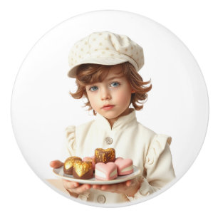 Bouton De Porte En Céramique Petit mignon avec des chocolats gourmands en forme