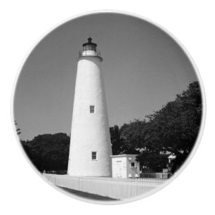 Bouton De Porte En Céramique Phare d'Ocracoke