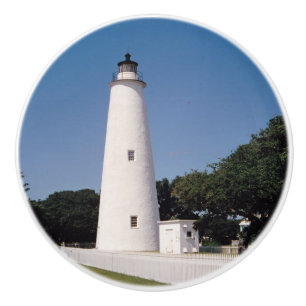 Bouton De Porte En Céramique Phare d'Ocracoke