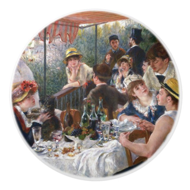 Bouton De Porte En Céramique Pierre-Auguste Renoir - Déjeuner de la fête nautiq (Devant)