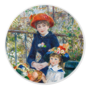 Bouton De Porte En Céramique Pierre-Auguste Renoir - Deux sœurs sur la terrasse