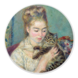 Bouton De Porte En Céramique Pierre-Auguste Renoir - Femme au chat