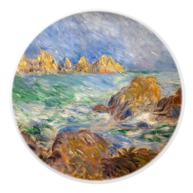 Bouton De Porte En Céramique Pierre-Auguste Renoir - Marine, Guernesey (Devant)