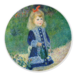 Bouton De Porte En Céramique Pierre-Auguste Renoir - Une fille avec une canne d