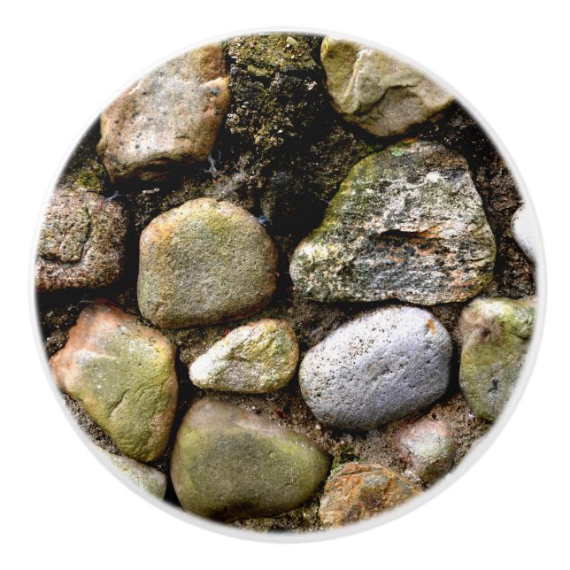 Bouton De Porte En Céramique Pierre de champ (Devant)