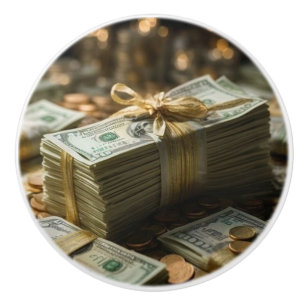 Bouton De Porte En Céramique Pile d'argent