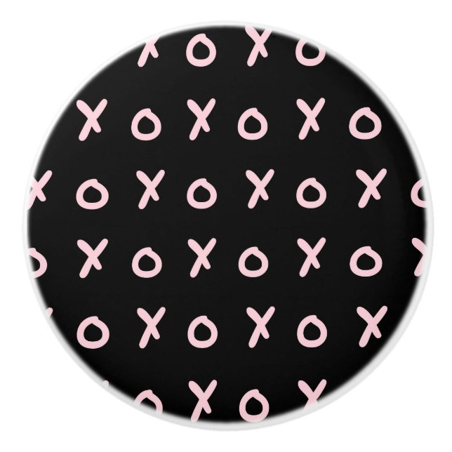 Bouton De Porte En Céramique Pinceau Moderne Rose Gold & Bleu Nuit Pailleté (Devant)